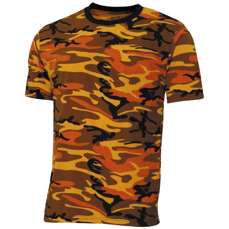 T-Shirt - Orange-camo