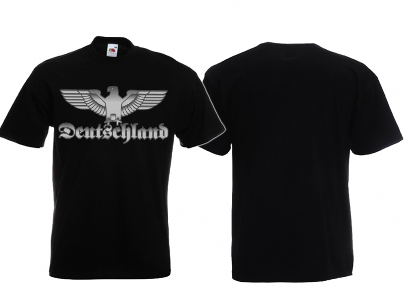 T-Shirt - Reichsadler - Deutschland - silber/schwarz