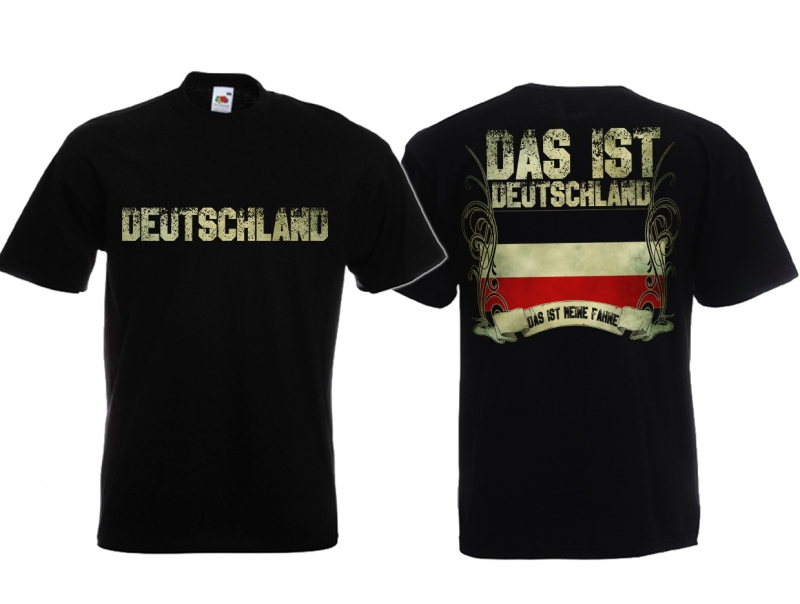 T-Shirt - Meine Fahne - schwarz-weiß-rot