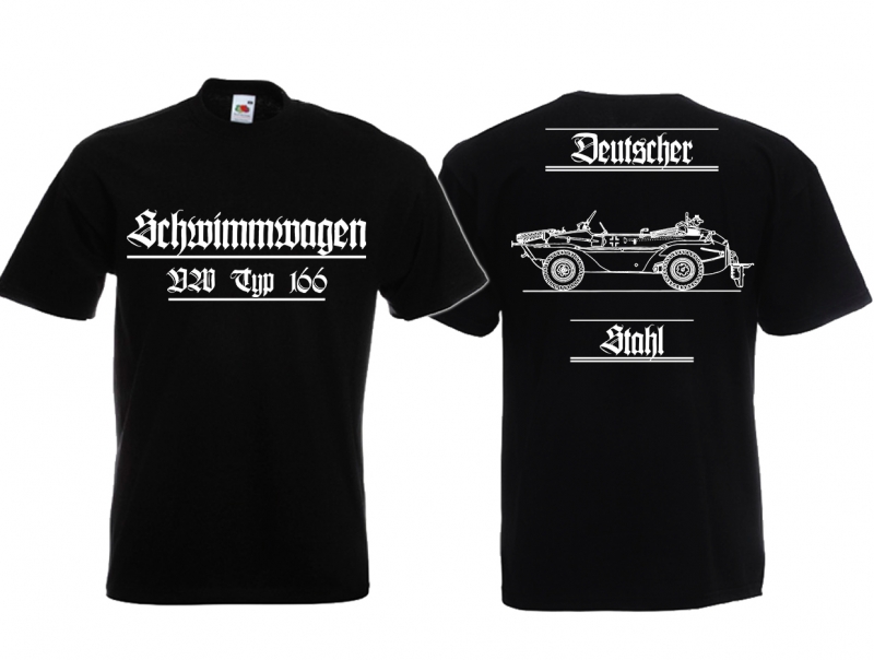 T-Shirt - Fahrzeuge der Wehrmacht - Schwimmwagen - VW Typ 166