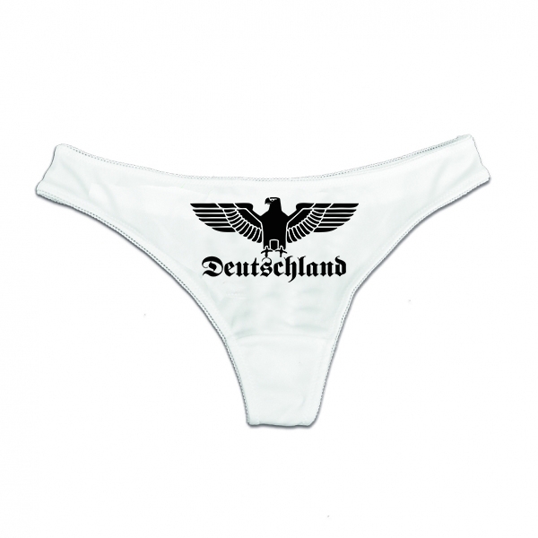 String Tanga - Reichsadler - Deutschland - weiß