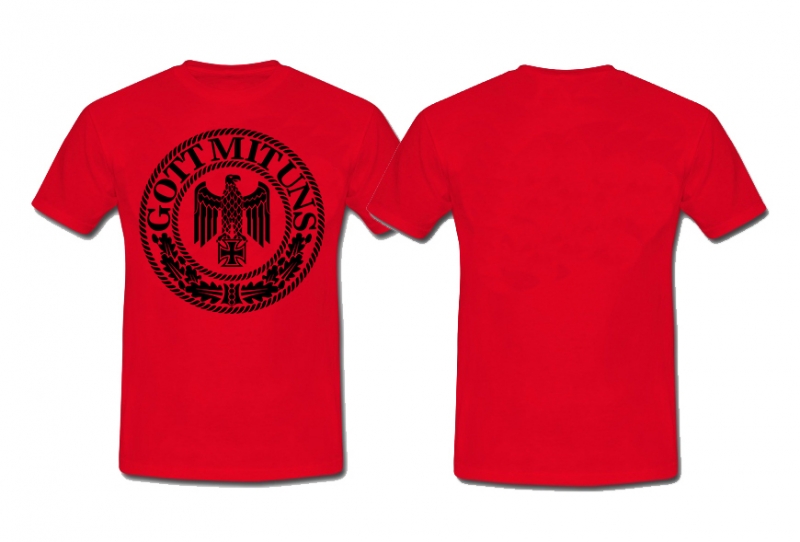 T-Shirt - Gott mit uns - rot