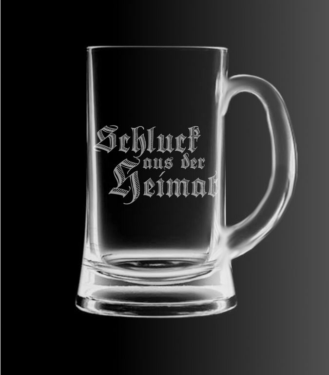 Bierkrüge aus Glas - Schluck aus der Heimat - Motiv 2