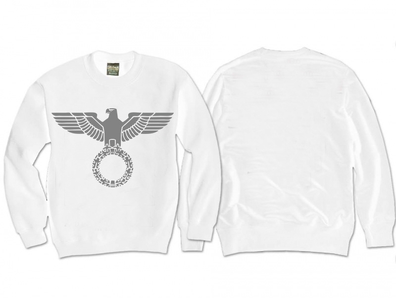 Pullover - Reichsadler - silber/weiß