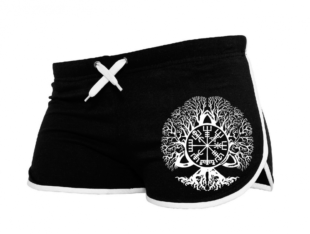 Frauen - Shorts Valkyrie - Vegvisir - schwarz/weiß