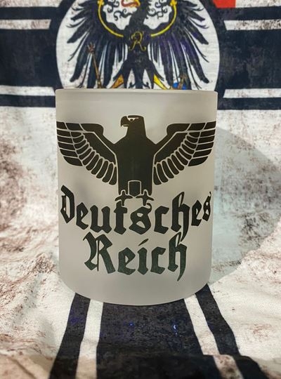 Glas Tasse - Deutsches Herz