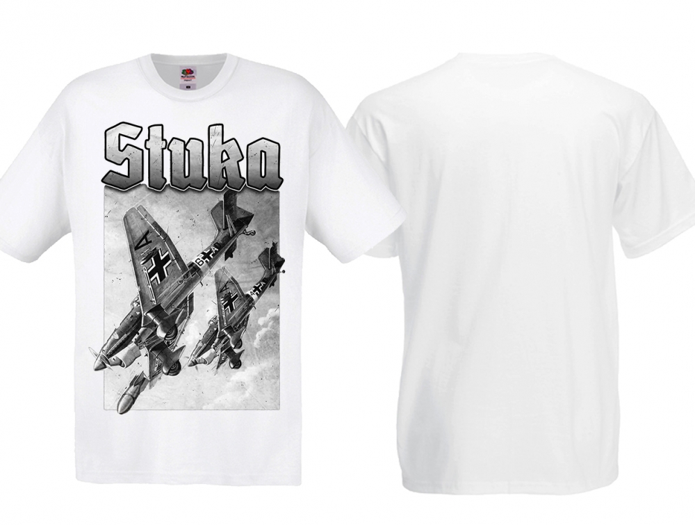 T-Shirt - Stuka Angriff -weiß