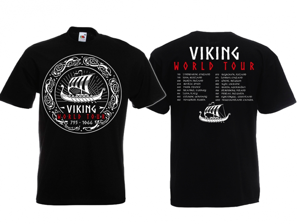 T-Shirt - Viking World Tour - schwarz