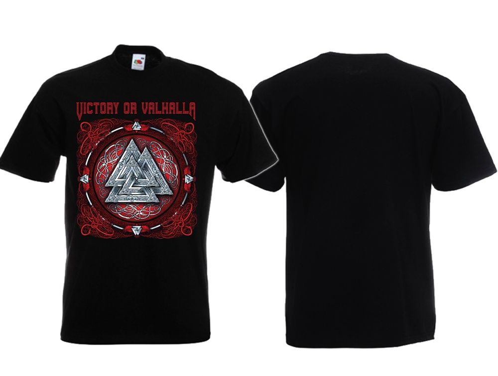 T-Shirt - Victory or Valhalla - Valknut