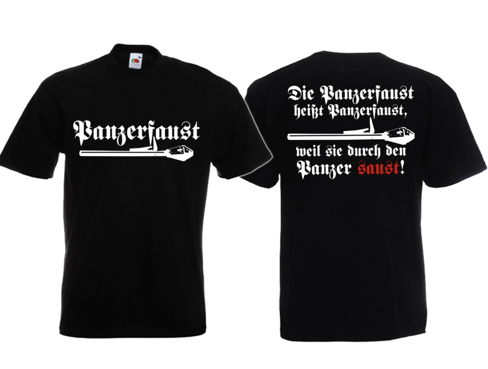 T-Shirt - Panzerfaust - Motiv 2 - schwarz