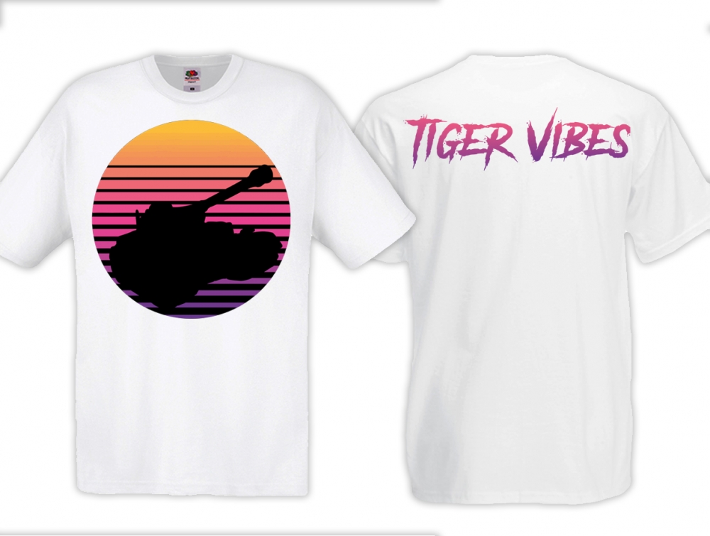 T-Shirt - Retro - Tiger Vibes - weiß