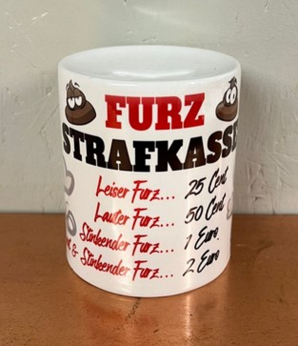 Keramik Spardose - Furz Strafkasse