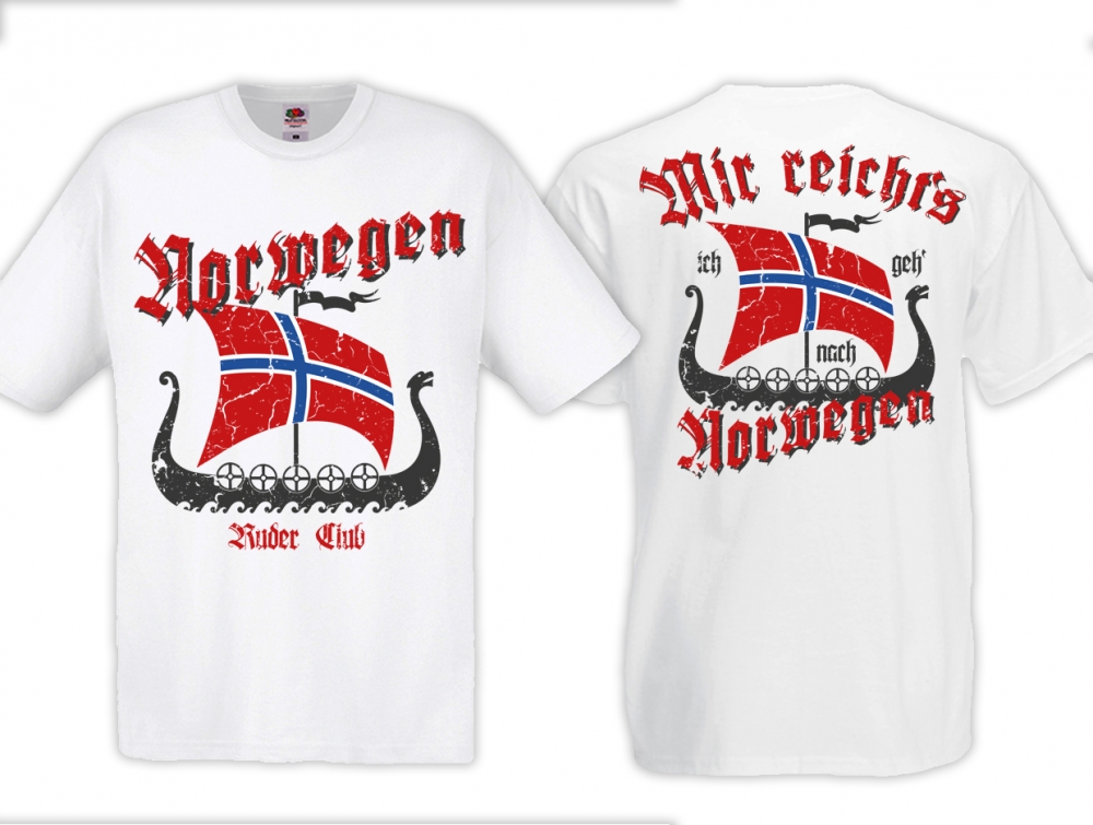 T-Shirt - Mir reichts ich geh nach Norwegen - weiß