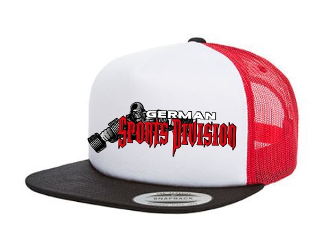 Cap German Sport Division - 3-Tone - schwarz/weiß/rot - Trucker Cap