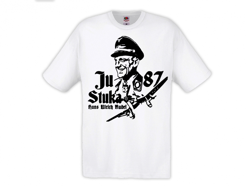 T-Shirt - Ju 87 Stuka - Hans Ulrich Rudel - weiß