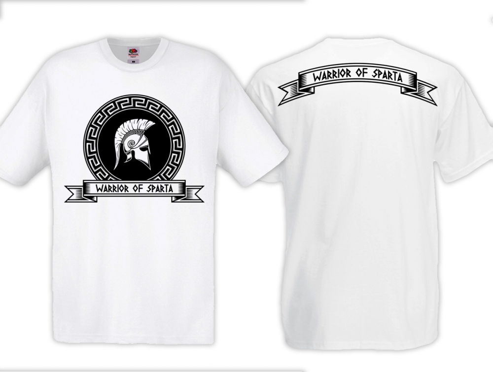 T-Shirt - Warrior of Sparta - weiss