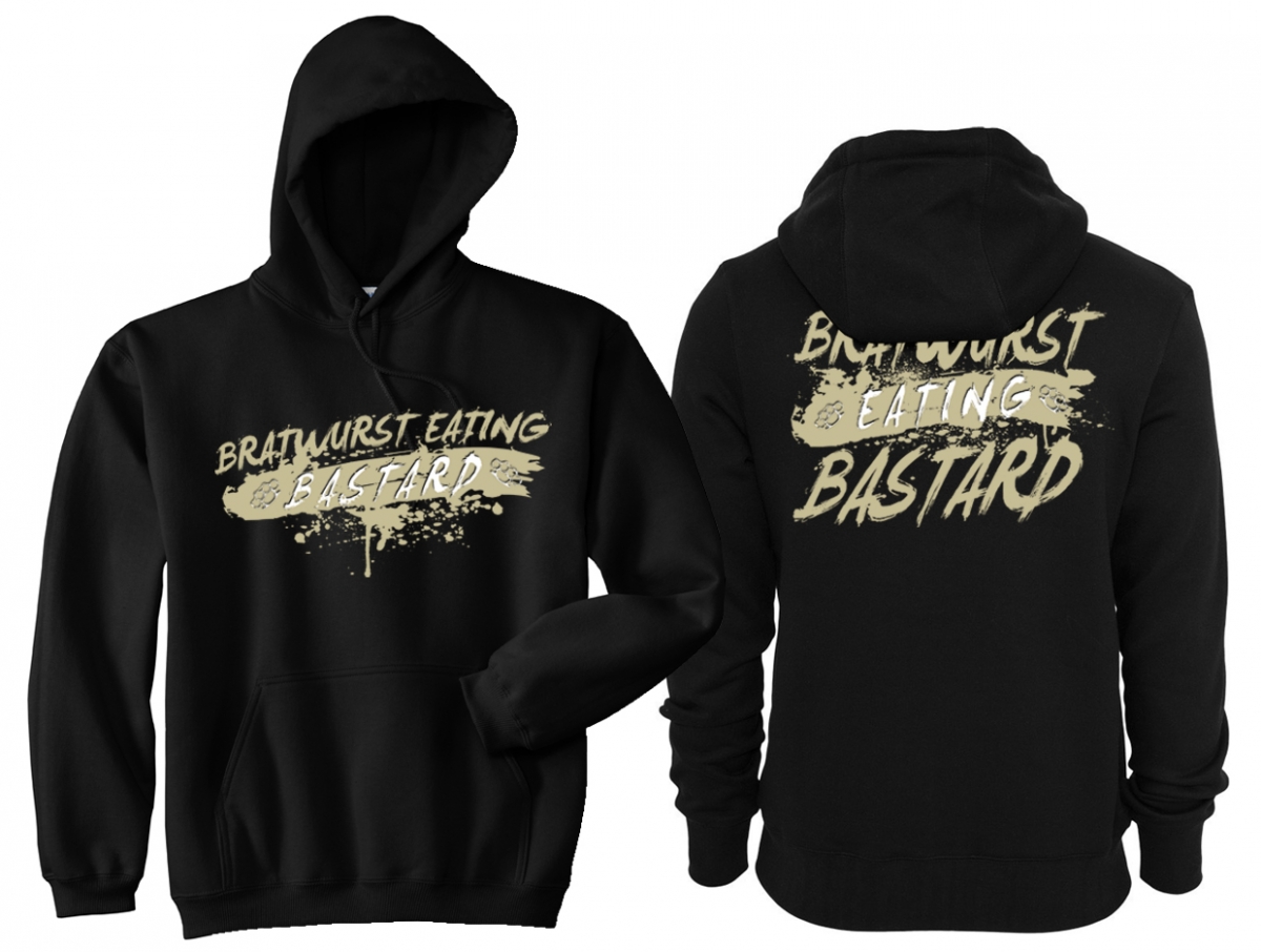 Kapuzenpullover - Bratwurst eating Bastard - schwarz/beige