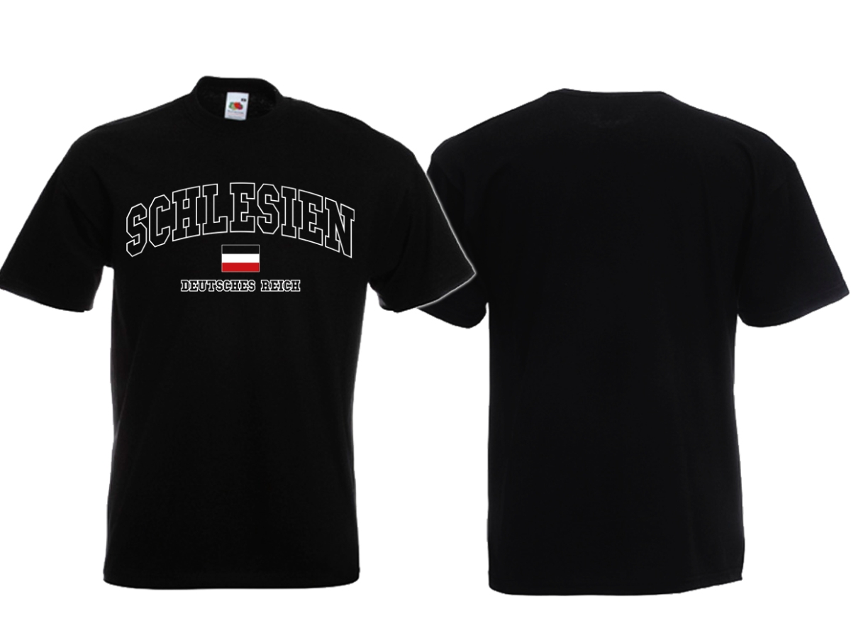 T-Shirt - College Stil Deutsches Reich - Schlesien