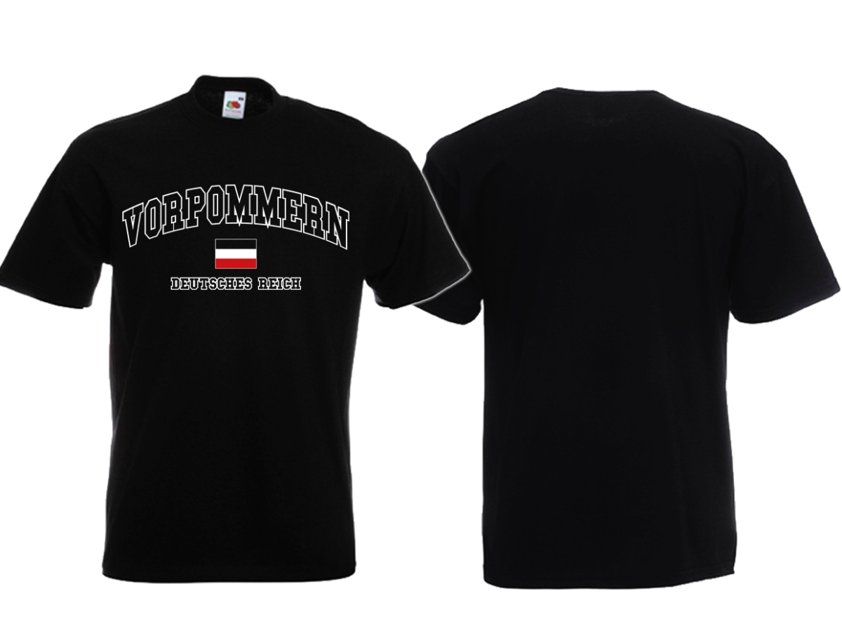 T-Shirt - College Stil Deutsches Reich - Vorpommern