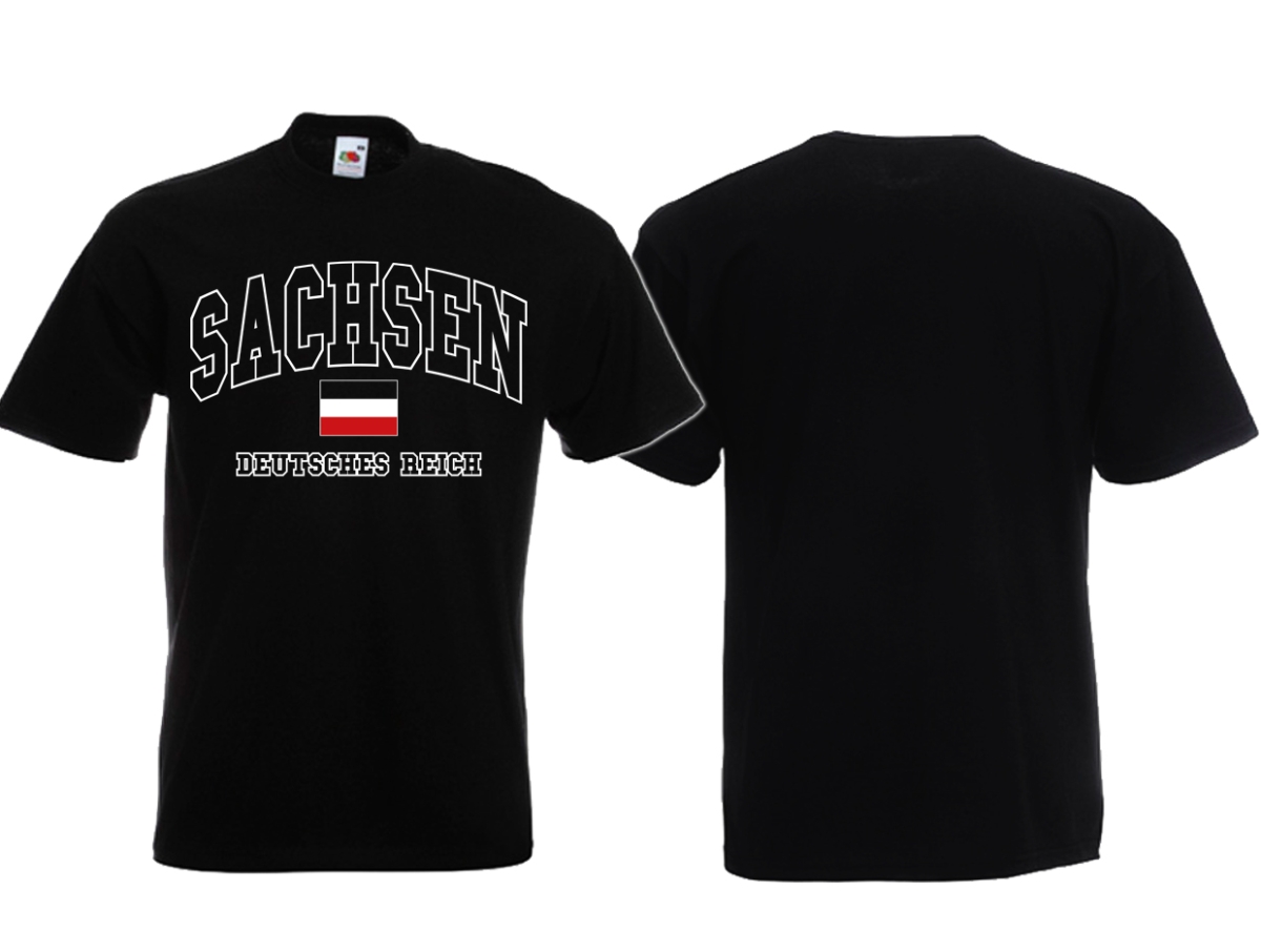 T-Shirt - College Stil Deutsches Reich - Sachsen