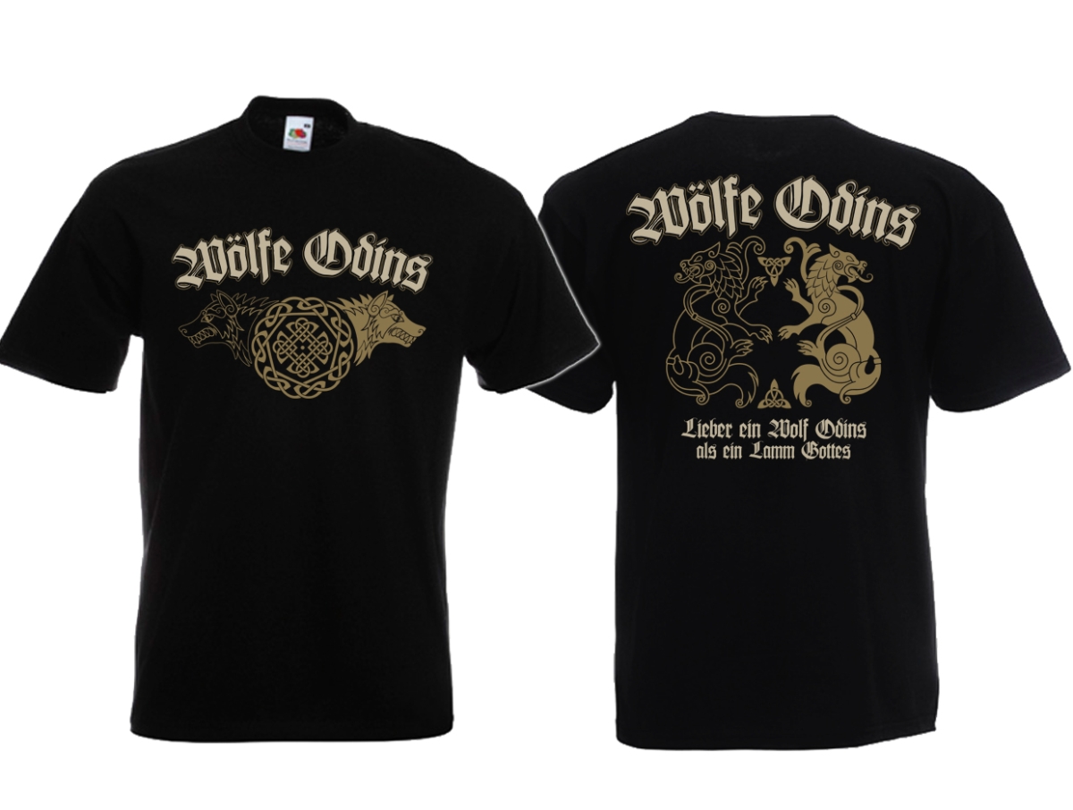 T-Shirt - Wölfe Odins - schwarz