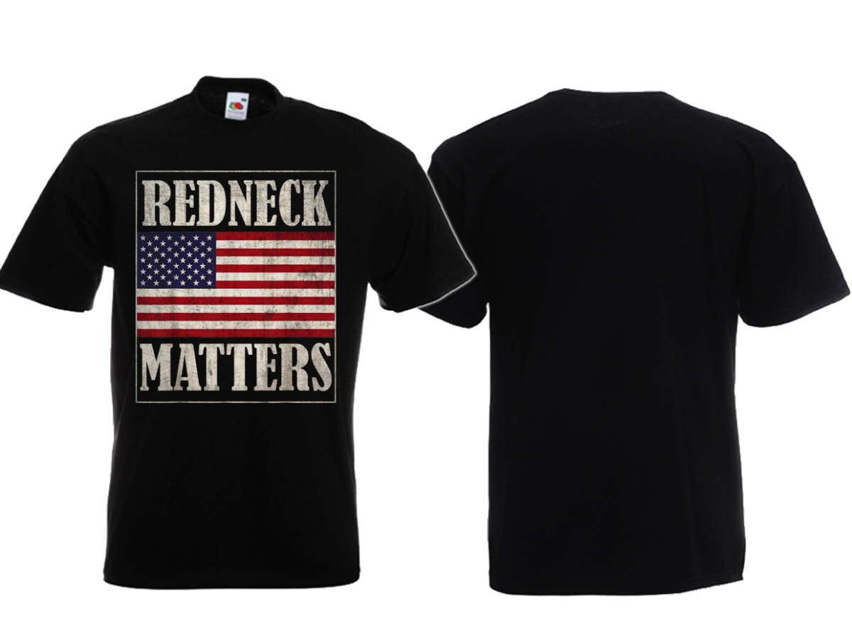 T-Shirt - Redneck Matters - US Flagge - schwarz