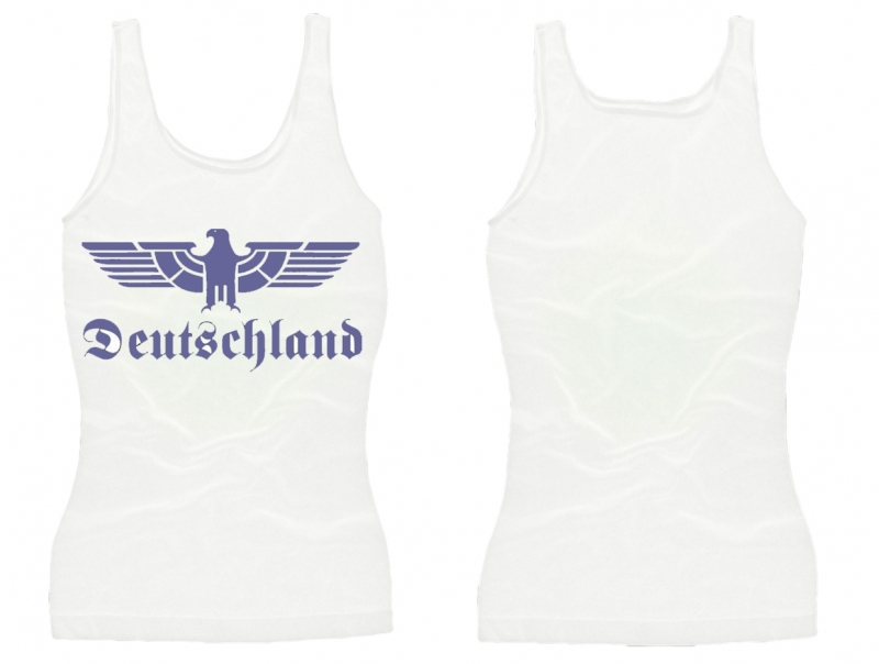 Frauen Top - Reichsadler - weiß/metallic