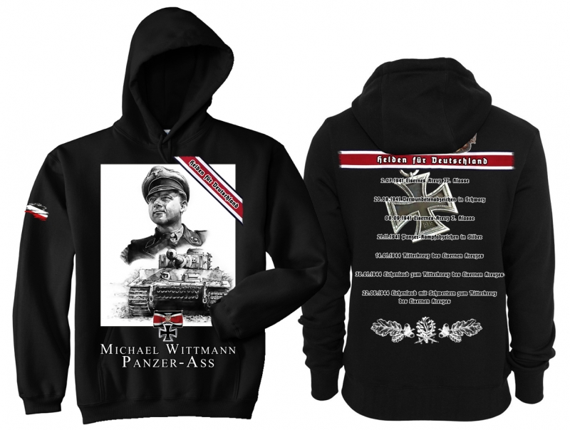 Kapuzenpullover - Michael Wittmann - schwarz