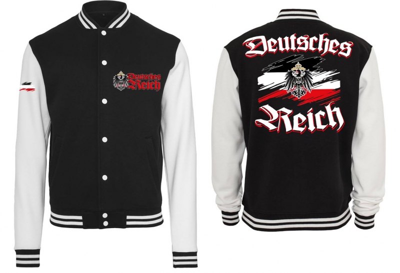 College Jacke - schwarz/weiß - Deutsches Reich