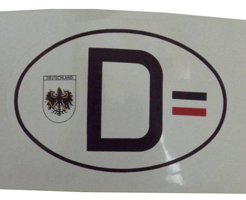 PVC Autoaufkleber - D - Deutschland mit Reichsadler