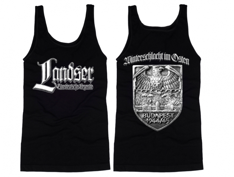 Muskelshirt/Tank Top - Landser - Winterschlacht im Osten - Budapest - schwarz