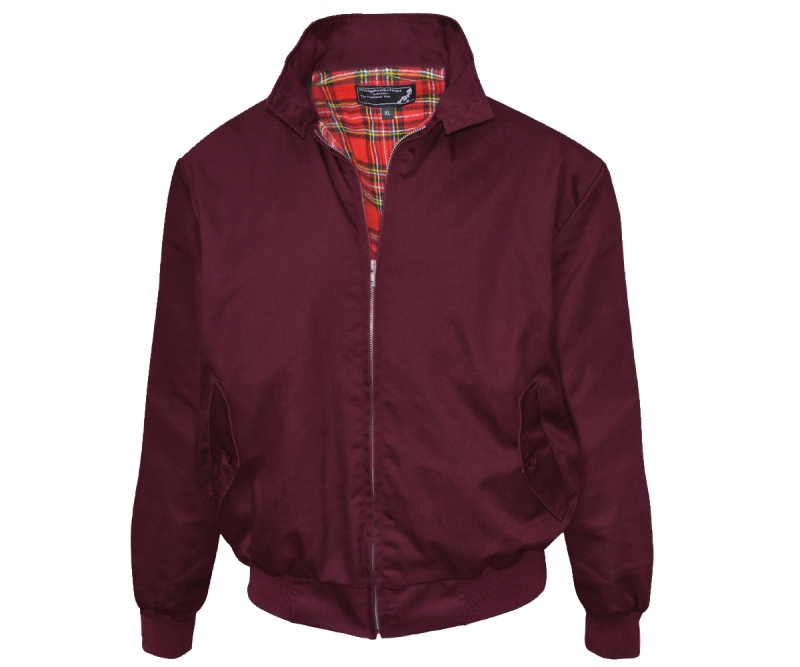 Harrington Jacke - unbedruckt - bordo