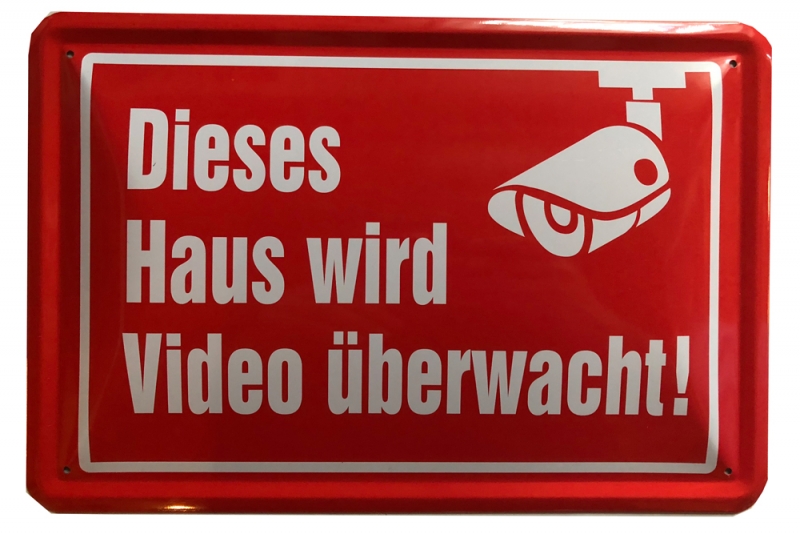 Blechschild - Dieses Haus wird Videoüberwacht - BS031