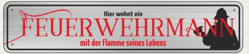 Blechschild - Feuerwehrmann - XXL Version - S19