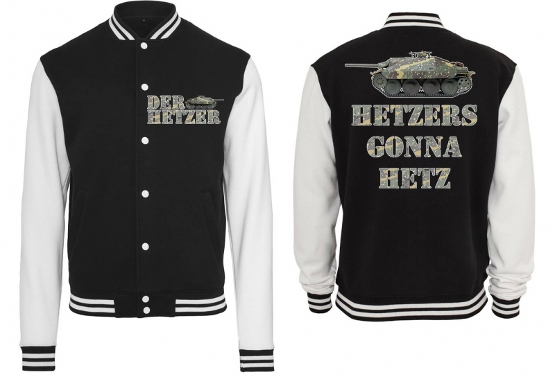 Frauen College Jacke - schwarz/weiß - Der Hetzer