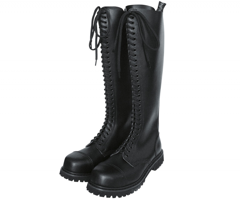 Schuhe - 30 Loch - KB - Schwere Stiefel mit Stahlkappe - schwarz