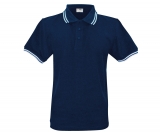 Polo-Shirt - navy - weiß