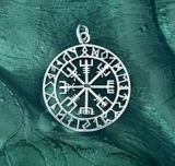 Silber Kettenanhänger - Vegvisir - 925 Silber