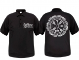 Polo-Shirt - AW - Vegvisir - Motiv 1 - schwarz/weiß