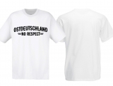 T-Shirt - Ostdeutschland - No Respect - weiß/schwarz - Motiv 2