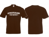 T-Shirt - Ostdeutschland - No Respect - braun/weiß - Motiv 2