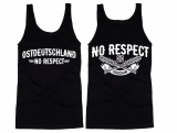 Muskelshirt/Tank Top - Ostdeutschland - No Respect - schwarz/weiß