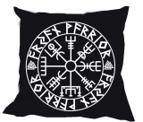 Kissen - Warrior - Vegvisir - schwarz/weiß