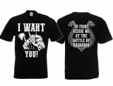 T-Shirt - I want You - For the battle of Ragnarok - schwarz/weiß