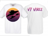 T-Shirt - Retro - V7 Vibes - weiß