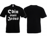 T-Shirt - Odin statt Jesus - Motiv 3 - schwarz/weiß