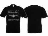 T-Shirt - Heimatschutz für Familie Volk und Vaterland - schwarz/silber