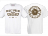 T-Shirt - Nordic Warrior - Viking Age - weiss