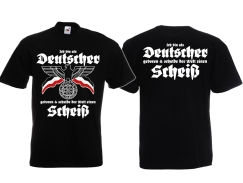 Frauen T-Shirt - Ich bin als Deutscher geboren - Ich schulde der Welt einen Scheiß!