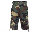 Short - Army Bermuda - mit Gürtel - woodland